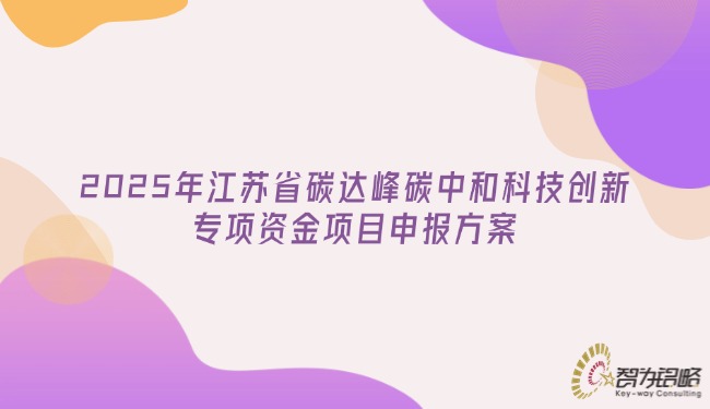 2025年江蘇省碳達峰碳中和科技創新專項資金項目咨詢方案.jpg