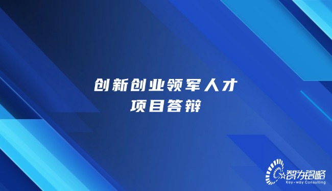 創(chuàng)新創(chuàng)業(yè)領(lǐng)軍人才項目答辯